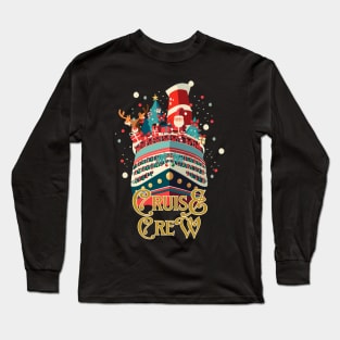 Cruise Crew Christmas Boat Trip Matching Holiday Pajamas Long Sleeve T-Shirt